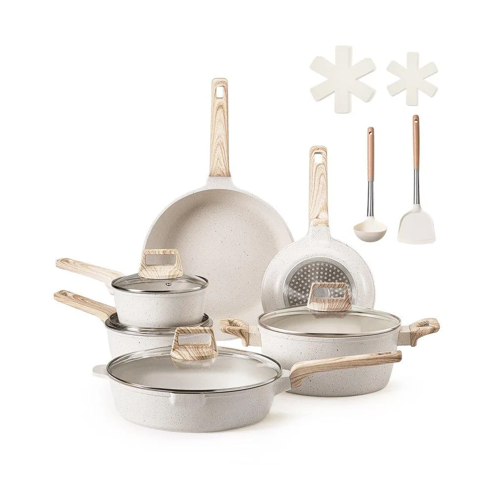 VEVOR VEVOR 17 Piece Granite Nonstick Cookware Set White — product photo