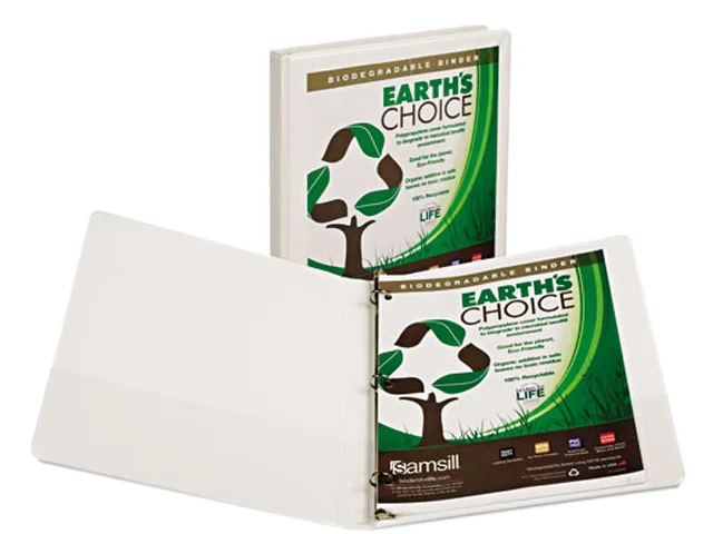 Samsill Samsill 18917 1/2 inch binder, White, biodegradable — product photo