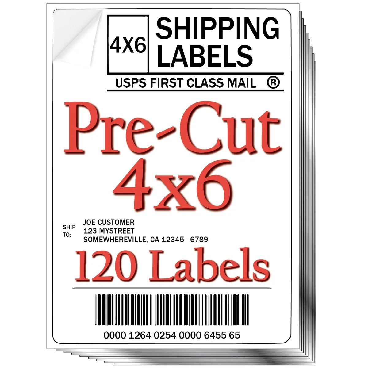  JETZAP JZL-120 4x6 Shipping Labels 120 Pack — product photo
