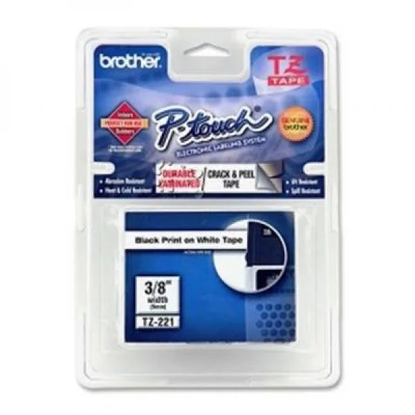Brother Brother BRTTZE221 labelmaker tape 0.38" x 26.2 ft white — product photo