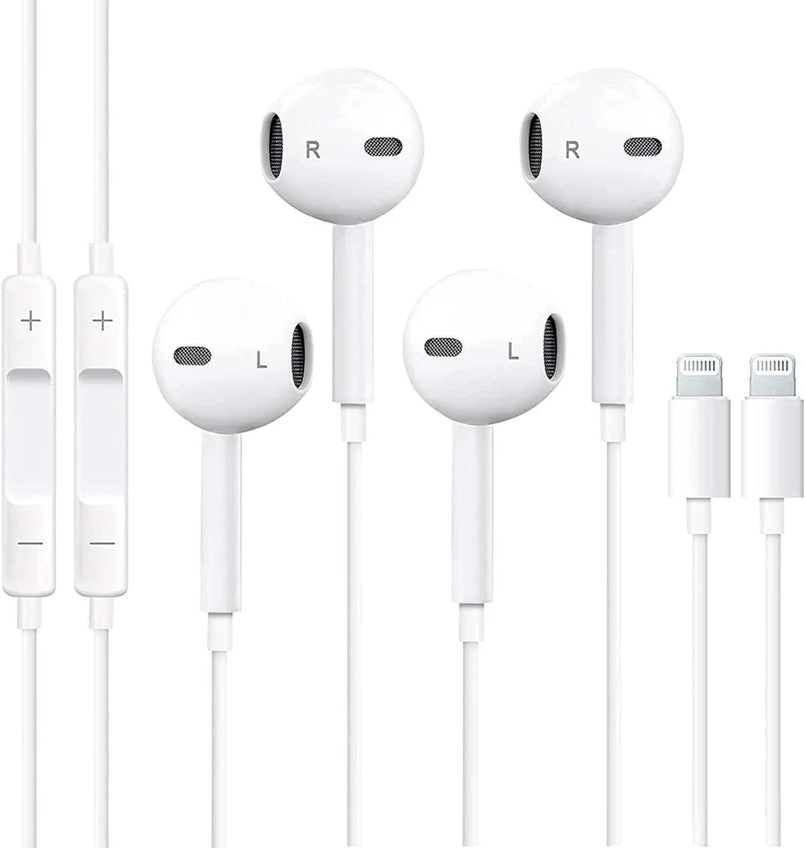 Werleo Werleo In-Ear Headphones White 2 Pack — product photo