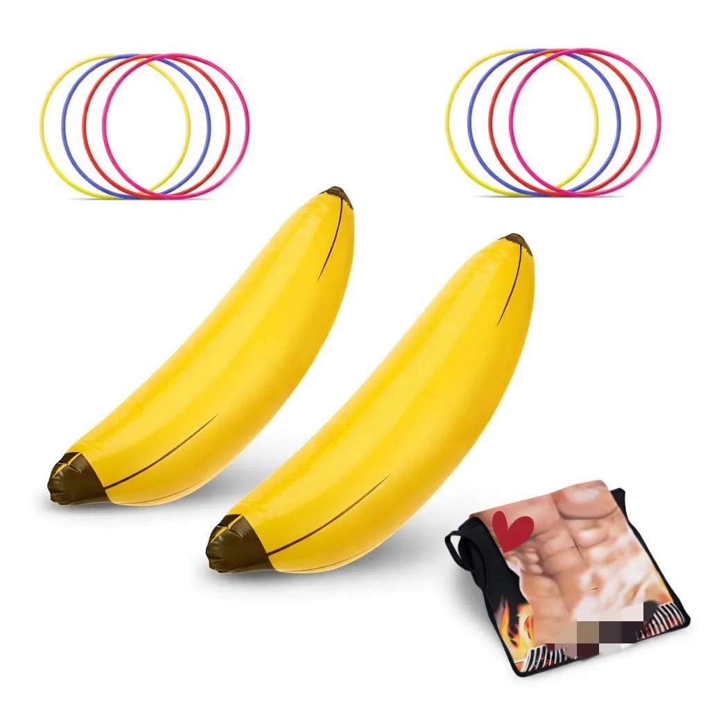 Worry Free Gadgets Party Ring Toss Game Set 12 Rings 2 Aprons — product photo