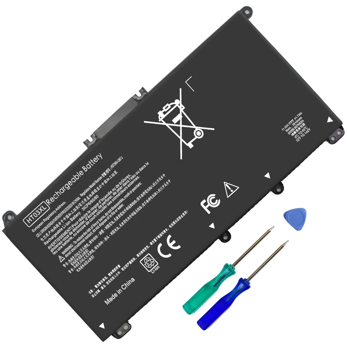 No Sew No Sew HT03XL L11119-855 41.7 Wh 3470mAh 11.55V 3-cell laptop battery — product photo