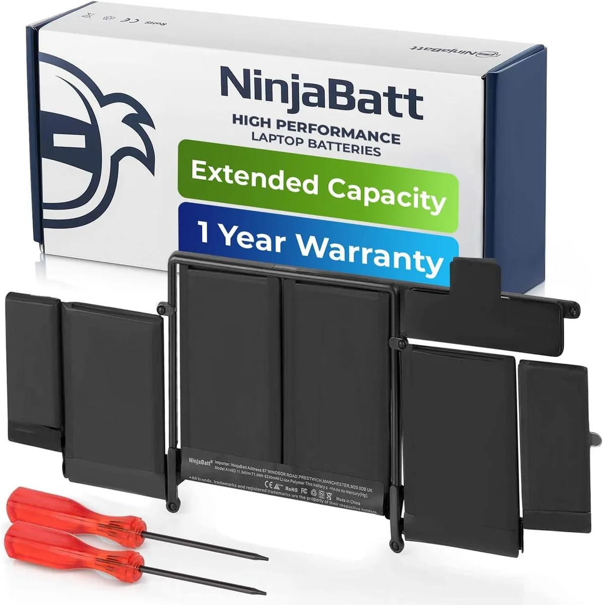 TAURKENAM TAURKENAM laptop battery 71.8Wh 11.43V MacBook Pro Retina 13 A1502 A1582 A1493 2013-2015 — product photo