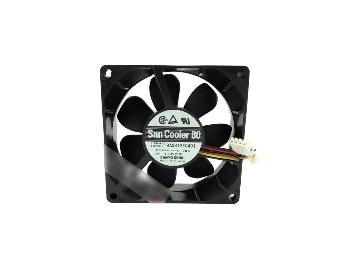Fans Fans 8025 80mm Case Fan 12V 0.38A 9A0812EG401 Double Ball 25mm — product photo