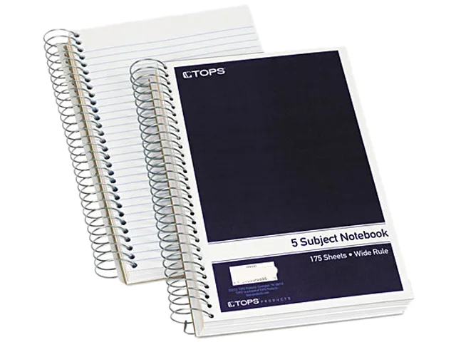 TOPS TOPS 63859 5-Subject Notebook 9.5 in x 6 in 175 Sheets 15 lb — product photo