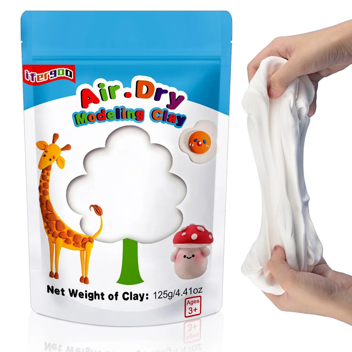 ifergoo Modeling Clay 125g White Air Dry Clay — product photo