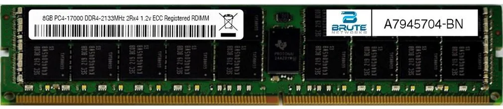 Brute Networks Brute Networks Dell Compatible 8GB DDR4-2133 Registered RDIMM 2Rx8 CL15 1.2V — product photo