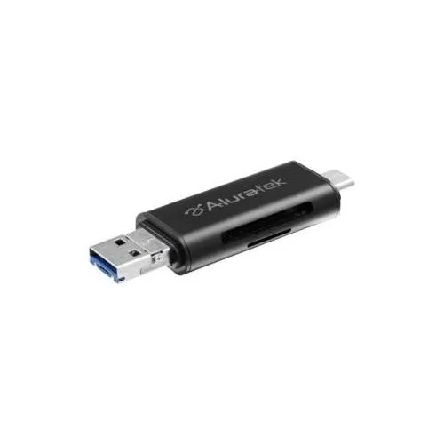 Aluratek Aluratek AUCRC300F USB 3.1 Type-C OTG SD/microSD card reader accessory — product photo