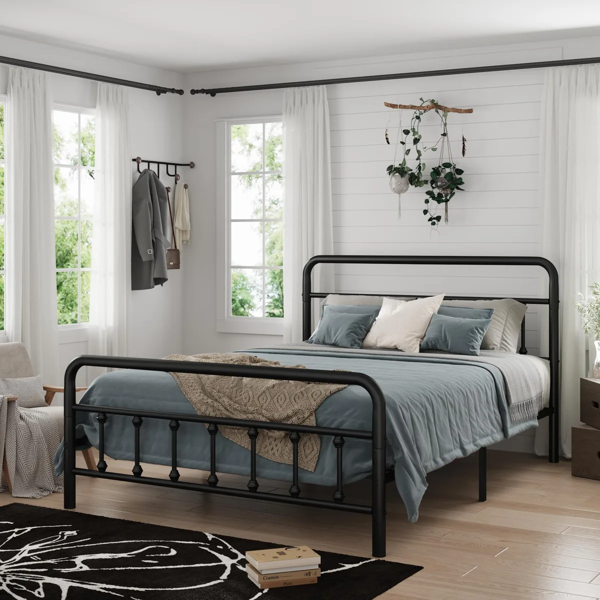 tuphen tuphen Metal Bed Frame Queen Size Black — product photo