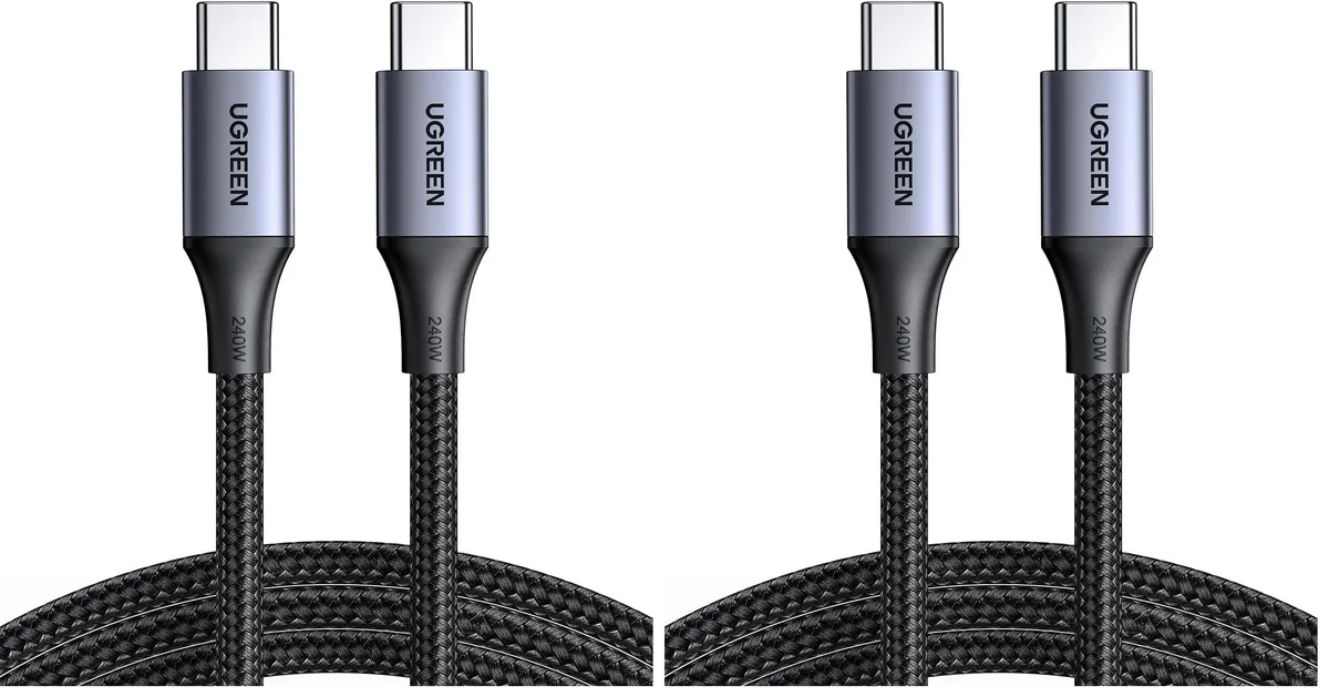 Vszerda Vszerda 240W USB C to USB C Cable PD 3.1 3.3FT Pack of 2 Black — product photo