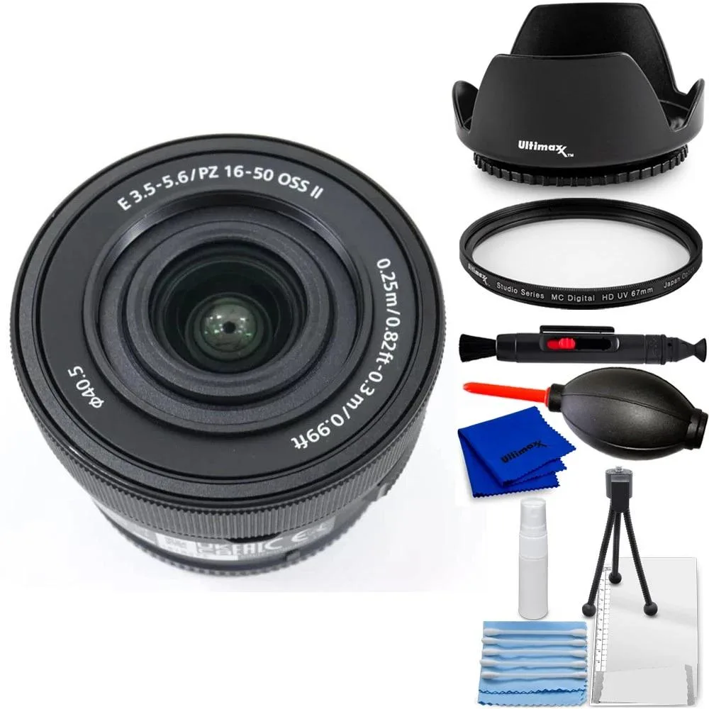 Sony Sony E PZ 16-50mm f/3.5-5.6 OSS II Lens (Black) 7PC Accessory Kit — product photo