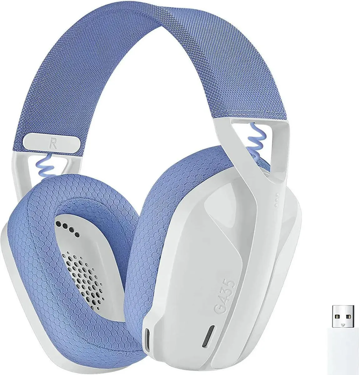 Logitech Logitech G435 LIGHTSPEED Wireless Headset White Blue — product photo