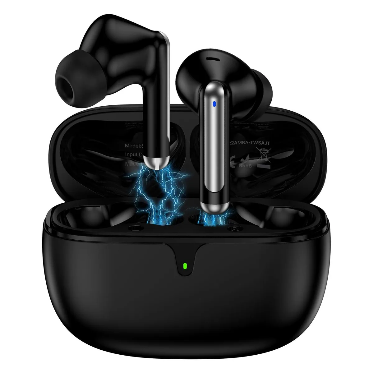  ABCPOW S65 Bluetooth 5.4 In-Ear Earbuds Black 48H Playback — product photo