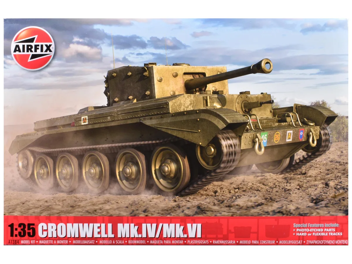 Airfix Airfix Cromwell Mk.IV / Mk.VI Cruiser Tank 1/35 Plastic Model Kit 2 Scheme Options 200+ Parts — product photo