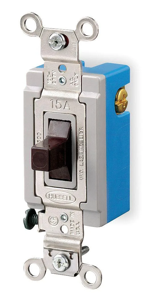 Hubbell Incorporated Hubbell Incorporated HBL1556 120/277V 15A 3-Position Toggle Switch — product photo