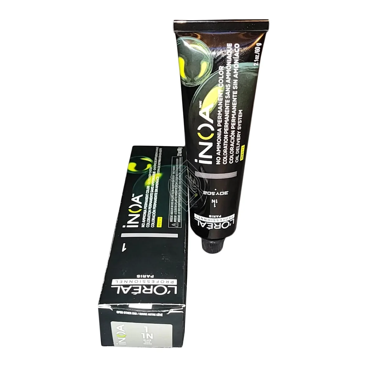 L'Oreal L'Oreal Professionnel INOA 1/1N Black Permanent Hair Color 2.1oz 60g — product photo
