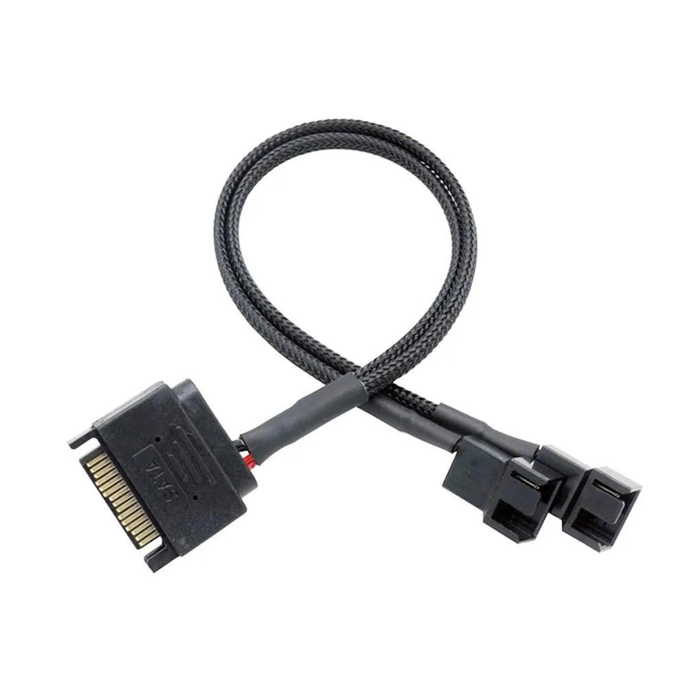 Vszerda Vszerda SATA 15 pin to 3/4 pin fan adapter 10.6 27cm (1 to 2) — product photo