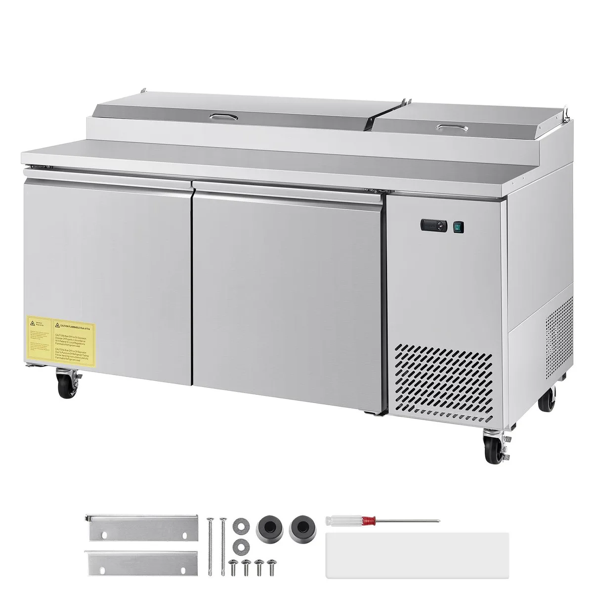 VEVOR VEVOR 67"W Pizza Prep Table 20.3 Cu.Ft 9 Pans — product photo