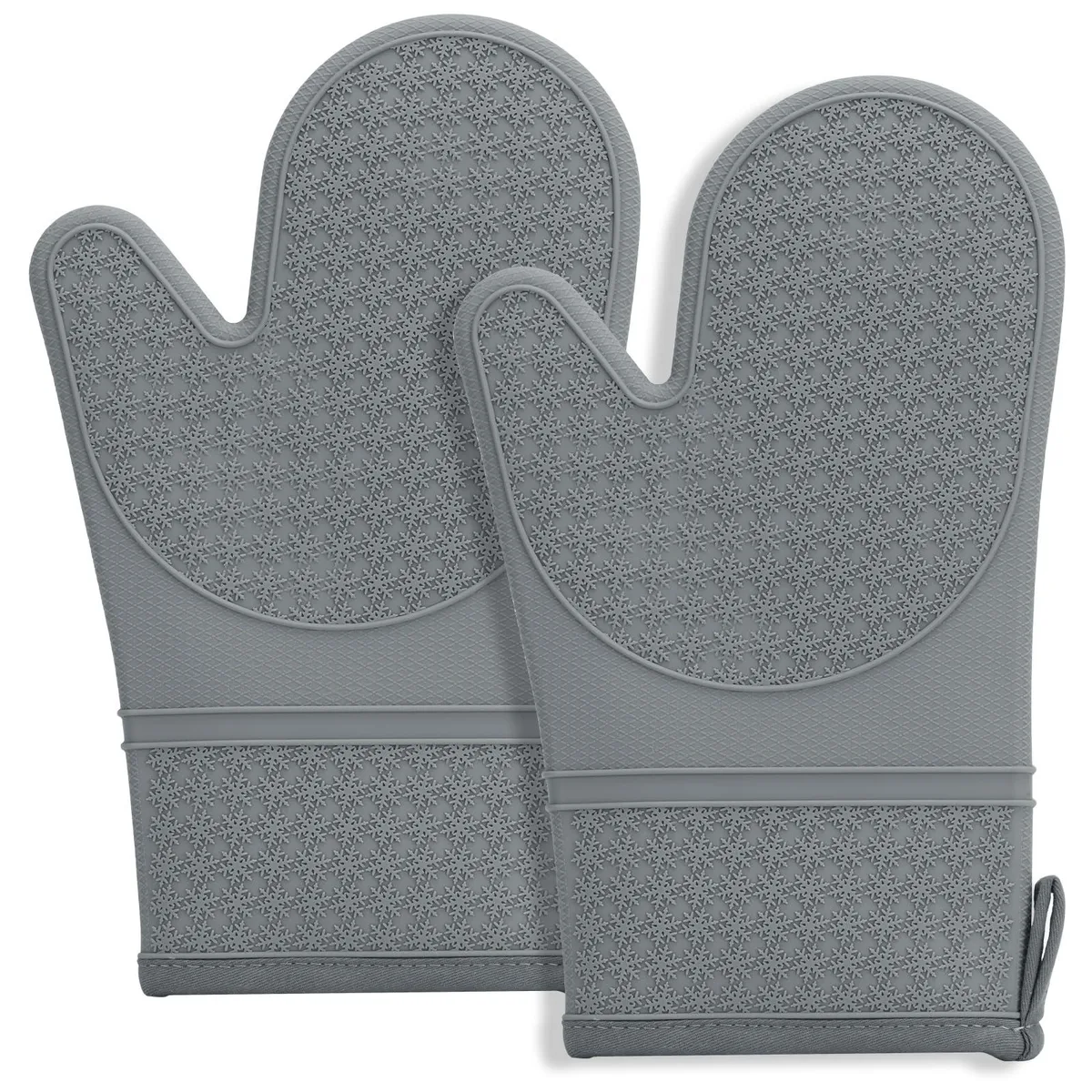  Hovico Silicone Oven Mitts 500°F 11.6" 2PCS Grey — product photo