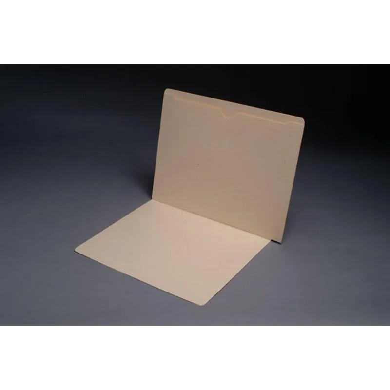 Box of 50 letter-size 11pt manila folders with full-cut end tabs and top-opening back pockets