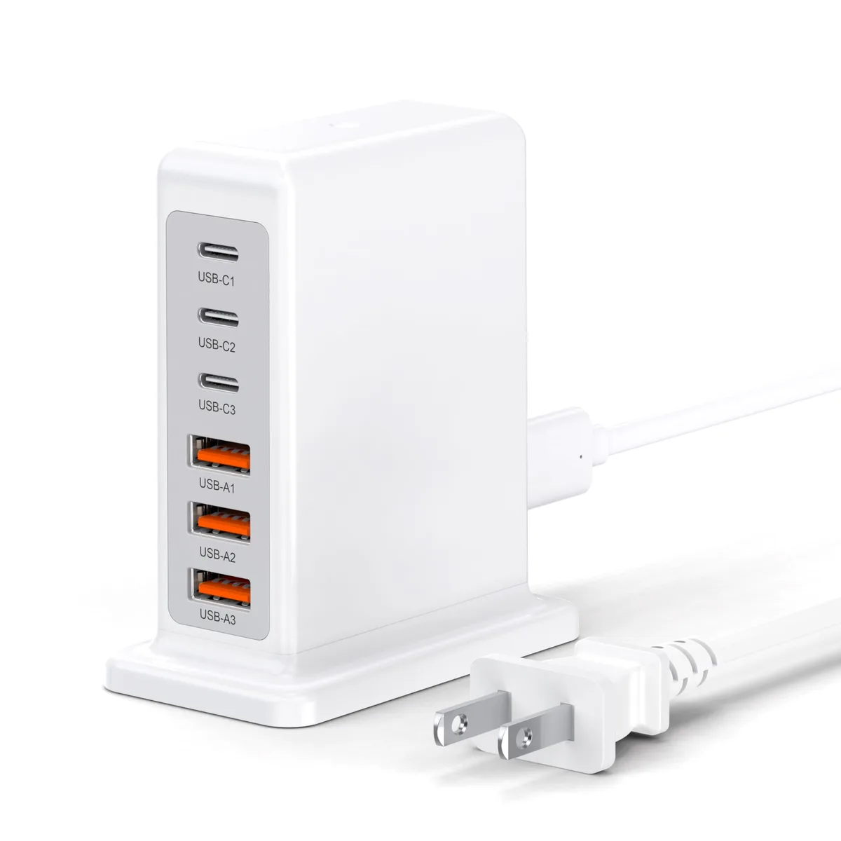 BREEKET HNT-PC2004 100W 6-Port USB Charger White — product photo