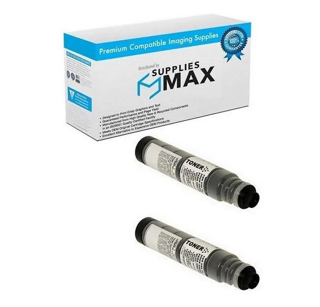 SuppliesMax SuppliesMax Compatible Toner Cartridge 2 Pack Black 9000 Pages Lanier 480-0198_2PK — product photo