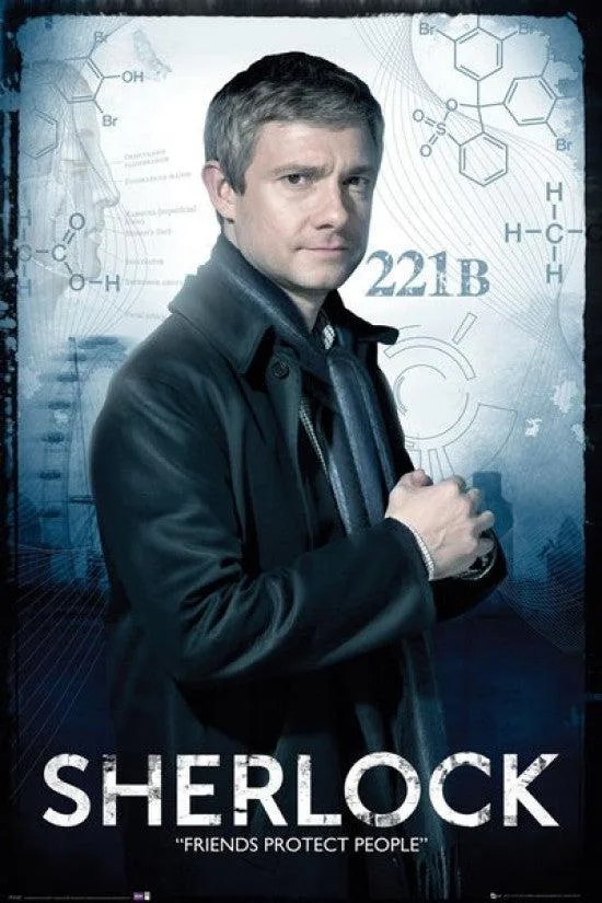 Sherlock Watson Martin Freeman poster print 22 x 34 inches on premium heavy stock paper