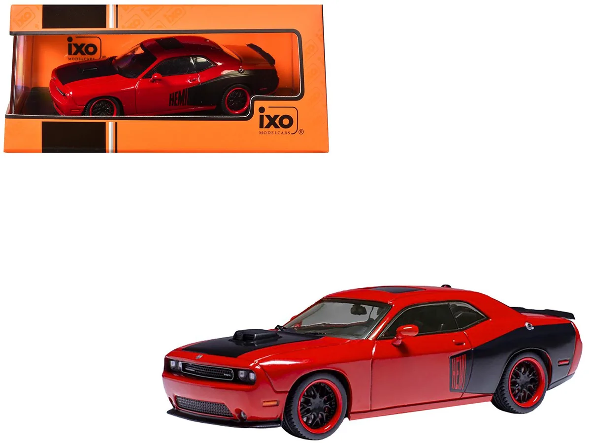 Ixo Models Ixo Models 2009 Dodge Challenger SRT8 Red Black Accents 1/43 Diecast Car — product photo