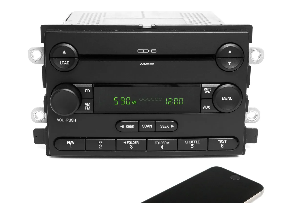 1 Factory Radio 1 Factory Radio 6G1T-18C815-BB AM FM 6 CD Bluetooth receiver 2006-2007 Ford Five Hundred Montego — product photo
