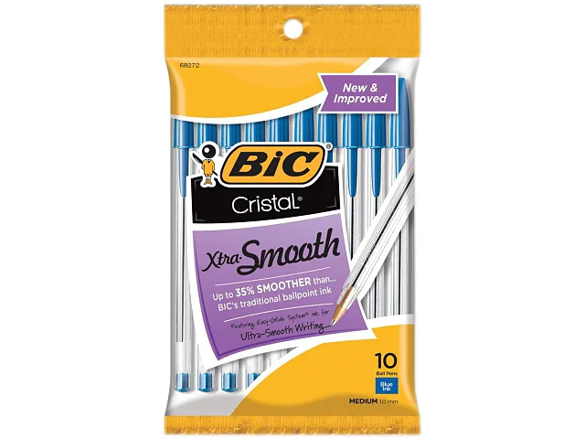 BIC BIC MSP101BE Cristal Ballpoint Pen Blue 10/PK — product photo