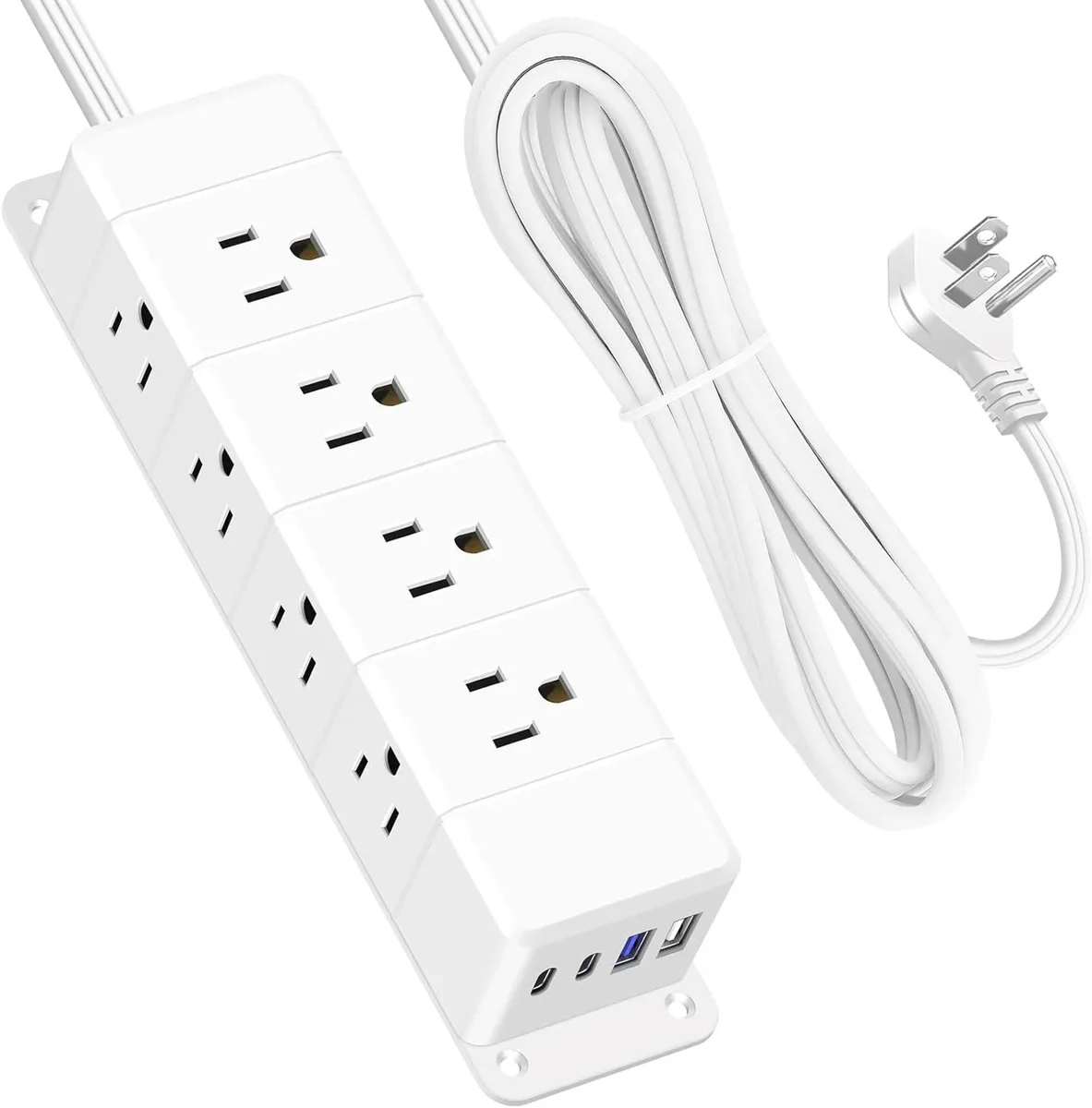BFKK BFKK 12-Outlet Surge Protector 30W PD USB-C White — product photo