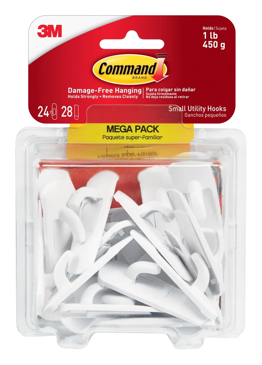  Command Small Utility Hooks 24 Hooks 28 Strips — product photo