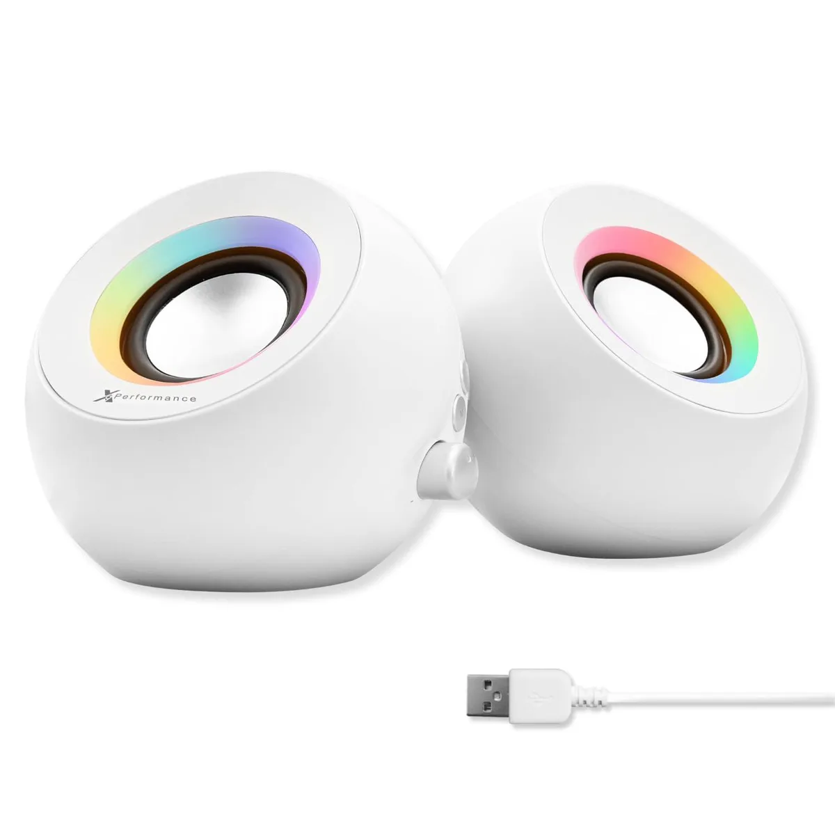 X9 Performance White Computer Speakers Bluetooth USB AUX — product photo