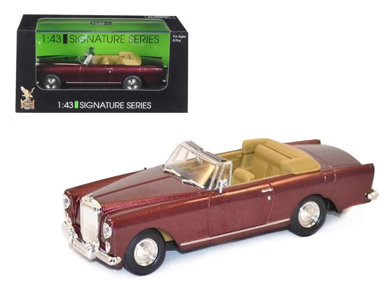 ROAD SIGNATURE ROAD SIGNATURE 1961 Bentley Continental S2 Park Ward DHC Convertible Burgundy 1/43 Diecast Vehicle — product photo
