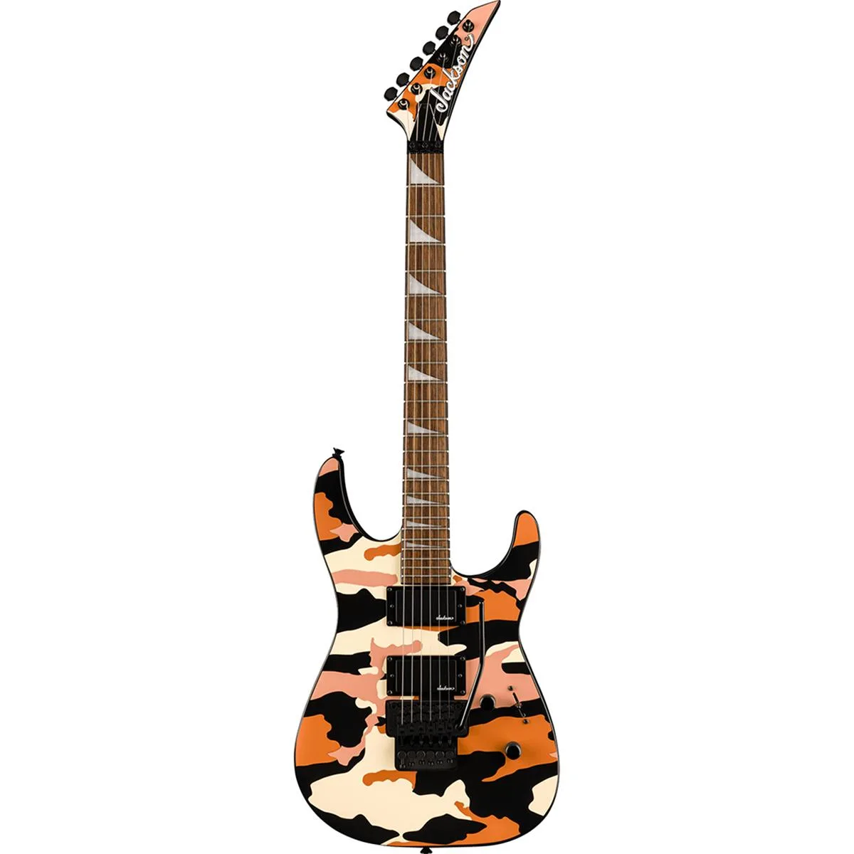 Jackson Jackson X Series Soloist SLX DX Camo electric guitar Butterscotch Camo 24 frets 12-16 compound radius — product photo