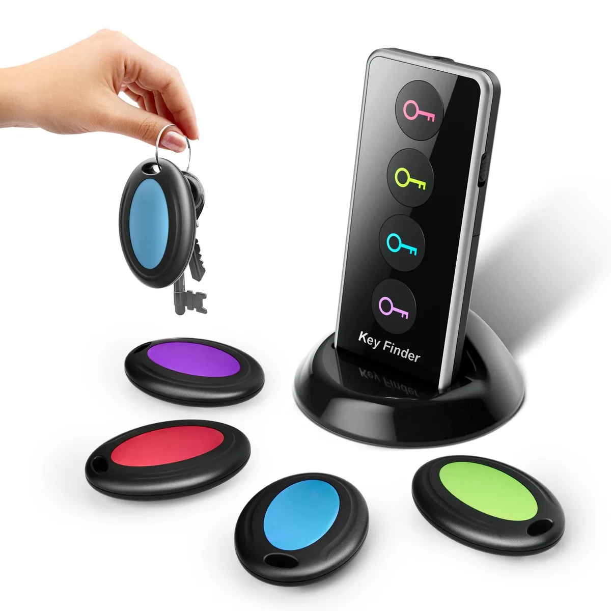 Airwheel Key Finder Locator 4 Receivers 100ft RF 80dB+ Beep — product photo