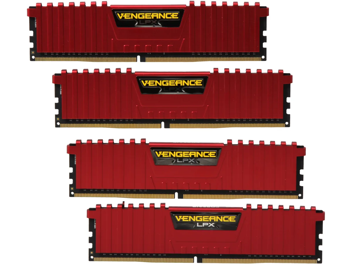 Corsair Corsair CMK16GX4M4A2666C15R Vengeance LPX 16GB (4x4GB) DDR4 2666 CL15 desktop RAM — product photo