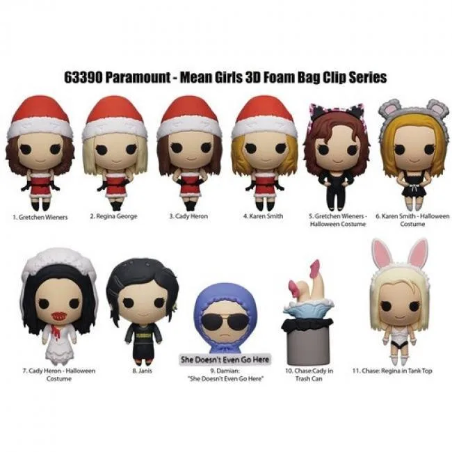 Monogram International Inc. Monogram International Inc. 63390 Mean Girls 3D Foam Bag Clip Series 1 Blind Bag Game — product photo