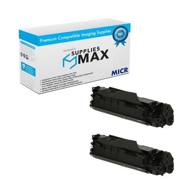 SuppliesMax SuppliesMax HP Q2612AD-MICR toner cartridge 2 pack 2000 pages — product photo