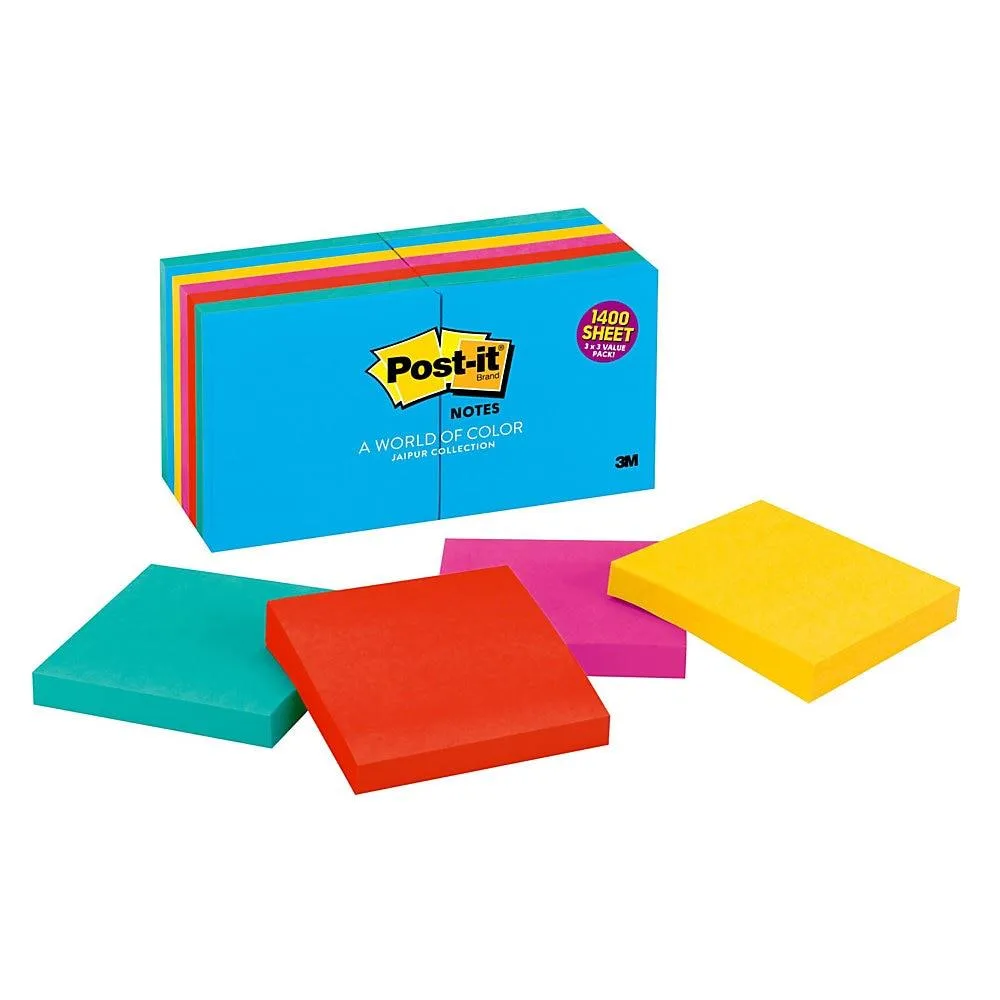 3M 3M 65414AU Ultra Color Notes 3x3 14 pads 100 sheets — product photo