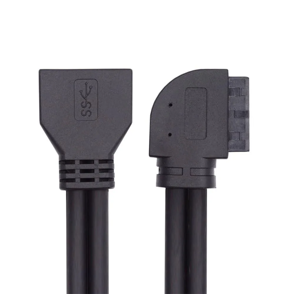 LORDWORLD LORDWORLD USB 3.0 90° 20Pin 19Pin Male-Female Extension Cable — product photo