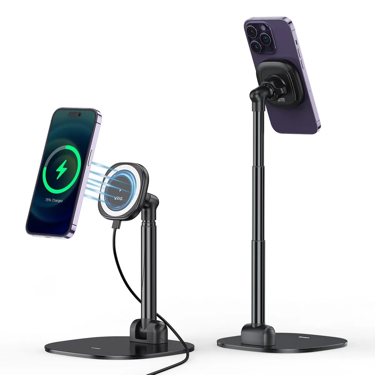  VRIG Direct MG-04S Magnetic Wireless Charger Stand 360° Rotation 170-300mm — product photo