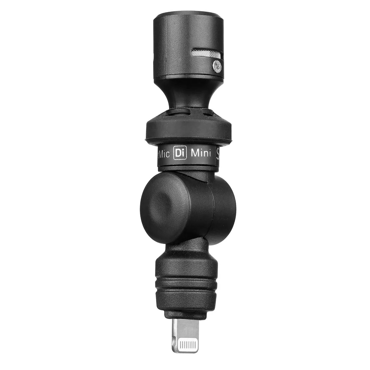 Ultra-compact Lightning condenser microphone with flexible capsule and built-in shock mount