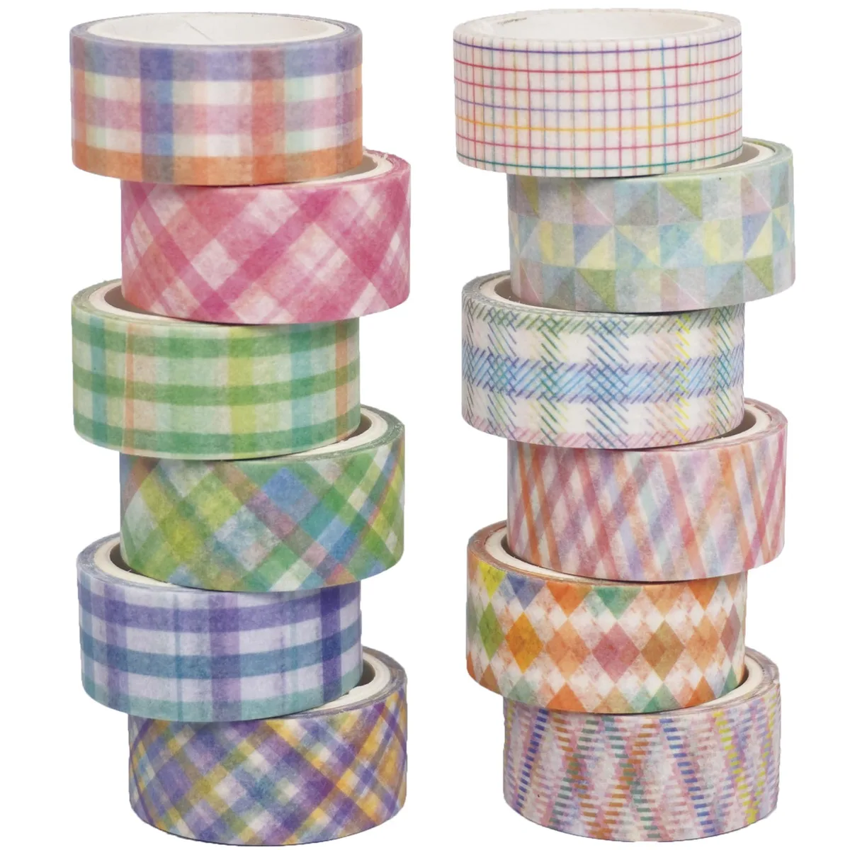 YUBX YUBX Washi Tape Set 12 Rolls 15mm 3m Colored — product photo