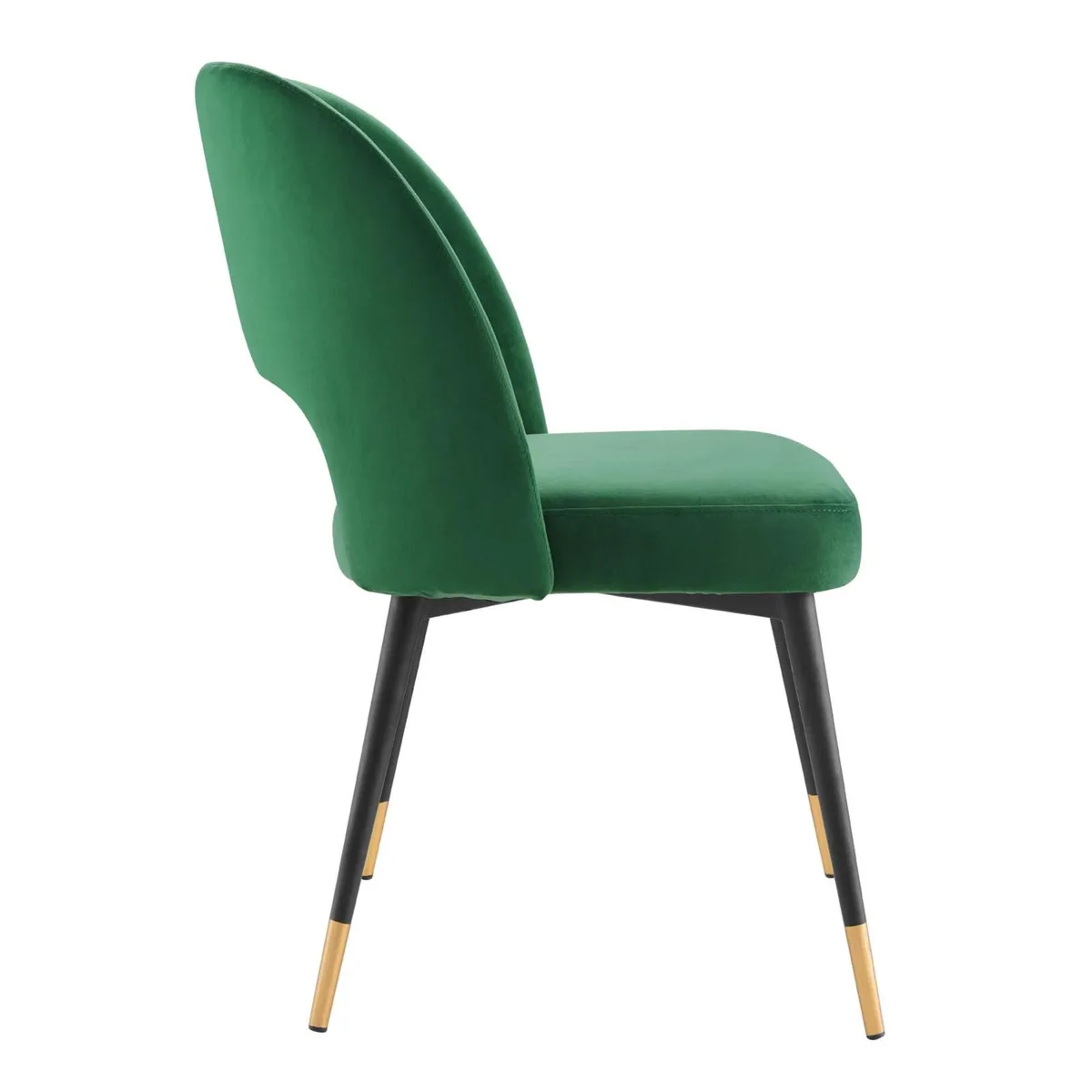 LexMod LexMod Rouse Performance Velvet Dining Side Chair Emerald — product photo