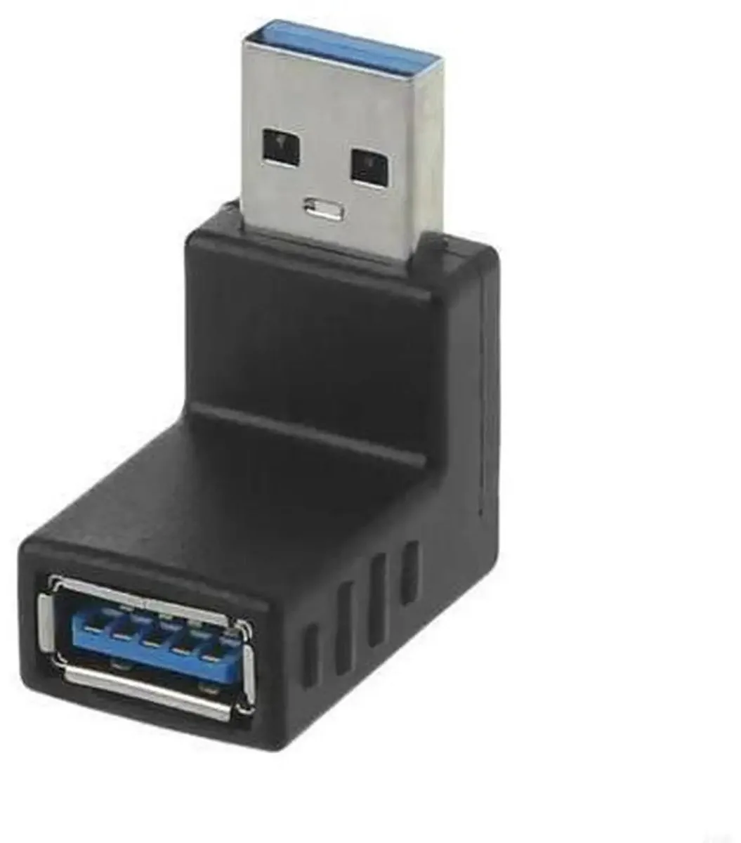 Black USB 2.0 Type A male to female extension cable with moulded connectors