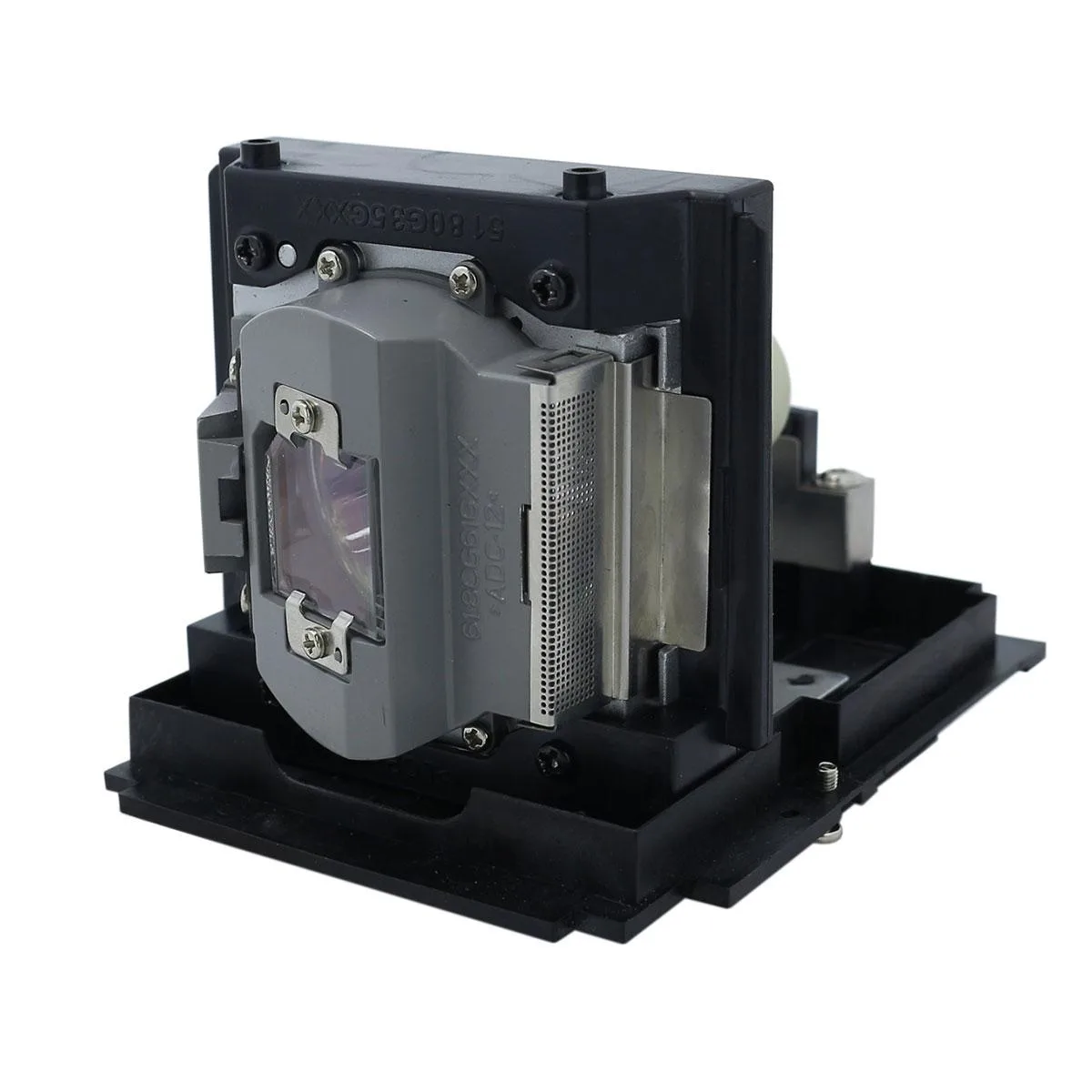 Projector lamp module in black plastic housing