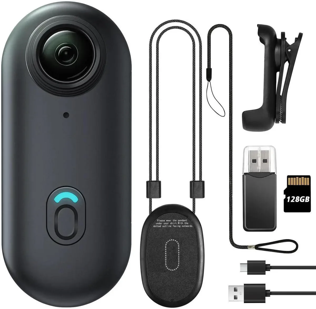 Vszerda Vszerda 128GB FHD 1080P Mini Body Camera Black — product photo