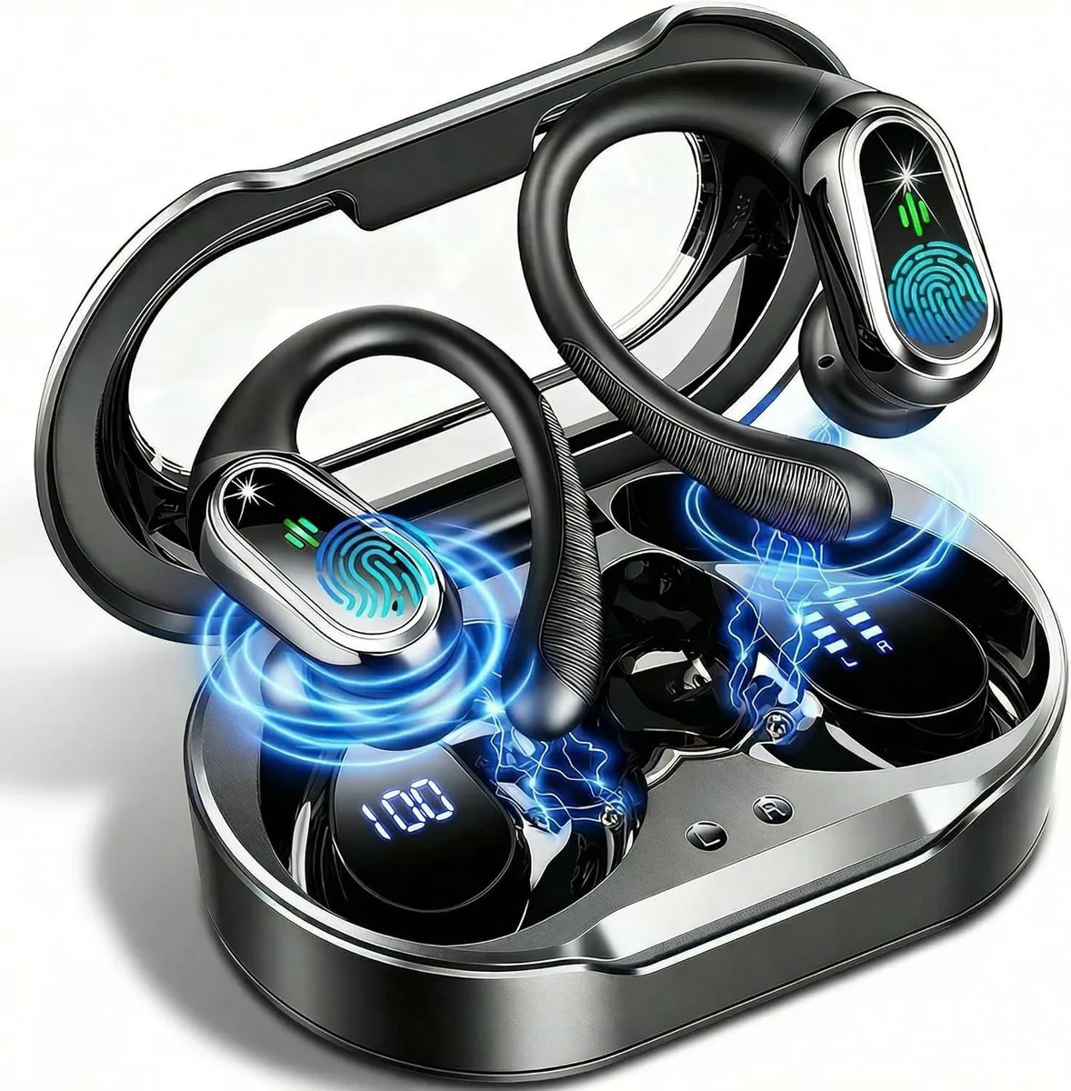MAONO MAONO Wireless Earbuds 2026 Bluetooth 5.4 60Hrs 14.2mm IP7 Earhooks — product photo